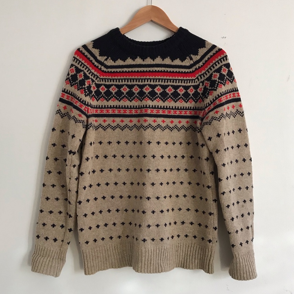 J Crew fair isle wool sweater